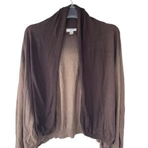 Ann Taylor Loft Brown Ombré open cardigan size L